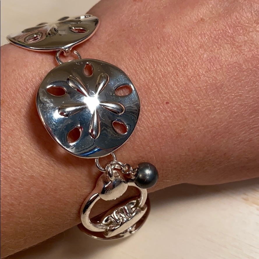 Beach Money Bracelet With Black Pearl